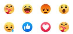 Facebook reacts ( emoji's ) Meme Template