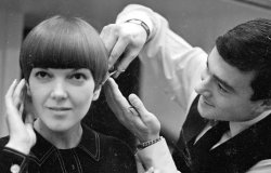 Vidal Sassoon cutting Mary Quant's hair Meme Template