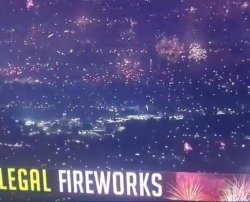 Fireworks over California 2020 Meme Template