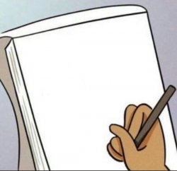 Cartoon NoteBook Meme Template