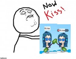 Now Kiss but with Chibi Evllyn Meme Template