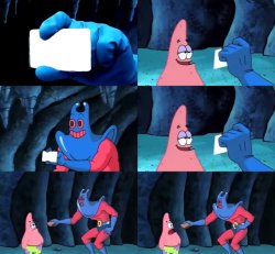 Patrick Star and Manray Wallet (blank ID) Meme Template