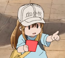 Platelet Holding A Red Card Meme Template