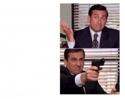 The office gun Meme Template