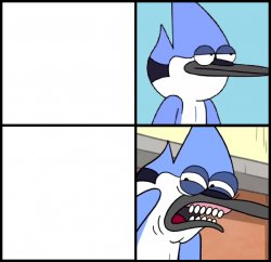 Mordecai disgusted Meme Template