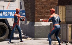 PS5 twin spiderman Meme Template