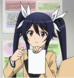 anime girl with sign Meme Template