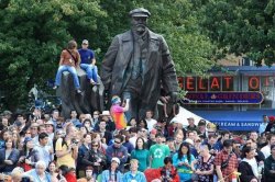 Lenin Statue in Seattle Meme Template