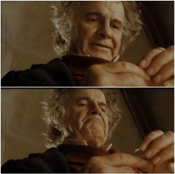 Bilbo scary face Memes - Imgflip