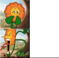 flower cuphead Meme Template