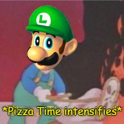 Pizza Time Intensifies Meme Template