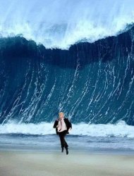 Trump tsunami wave election run Meme Template