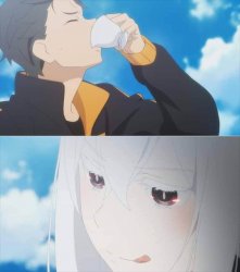 Re:Zero Season 2 Subaru and Echidna Meme Template