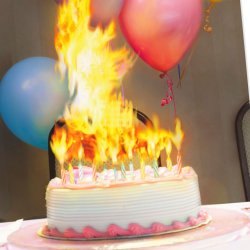 Birthday cake on fire Meme Template