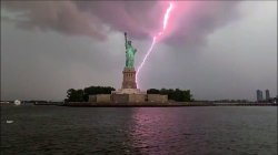 Lady Liberty Lightning Meme Template