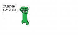 Creeper aw man Meme Template