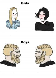 Girls & mens Meme Template