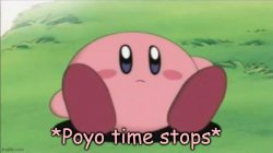 Poyo time stops Meme Template