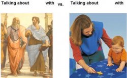 Talking about things with... Meme Template