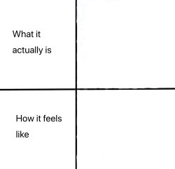 What it actually is..how it feels like Meme Template
