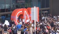 vandalised cnn sign Meme Template