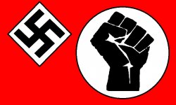 Swastika and Black Power Fist Meme Template