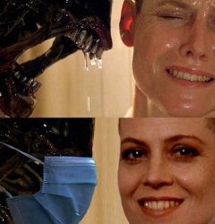 Ripley and Alien Meme Template