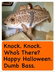 knock knock whos there happy halloween dumb bass Meme Template