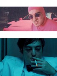 Pink Guy vs Joji Meme Template