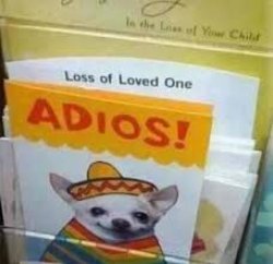 Adios Dog Card Meme Template