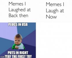 Memes I laughed at then vs memes I laugh at now Meme Template