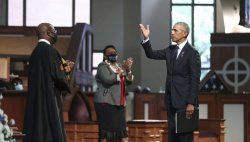 Obama at Rep. John Lewis' funeral Meme Template