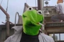 Kermit in Jaws Meme Template