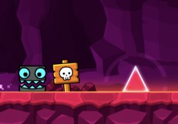 Geometry Dash - square going to spike Meme Template
