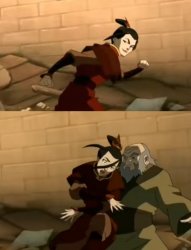 Azula bumps into Iroh Meme Template