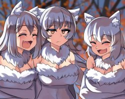 laughing wolves (anime ver) Meme Template
