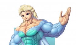 Muscle Elsa Meme Template