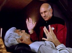 Picard and Sarek Live Long and Prosper Meme Template