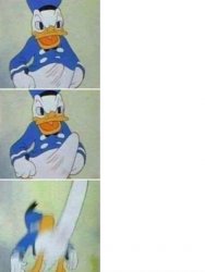 Donald Duck Boner (3 panels) Meme Template
