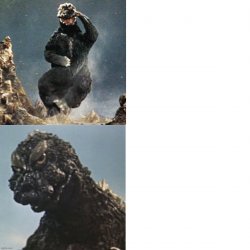 Godzilla Yes No Meme Template