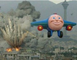 Happy Bomber Plane Meme Template