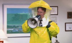 Dwight yellow suit Meme Template