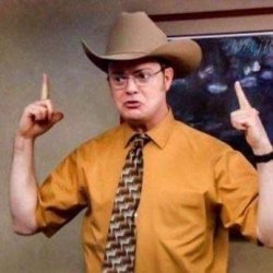 Cowboy Dwight Meme Template