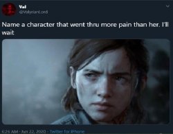 Name a character that went through more pain Meme Template