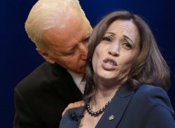 Biden sniffing Kamala Harris Meme Template