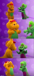 BJ And Baby Bop Talking Meme Template