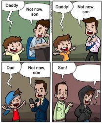 Not now son Meme Template