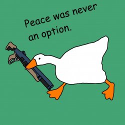 untitled goose peace was never an option Meme Template