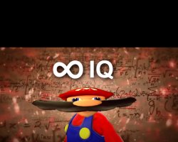 Infinite IQ Mario Meme Template