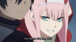 Flirty Zero-Two Meme Template